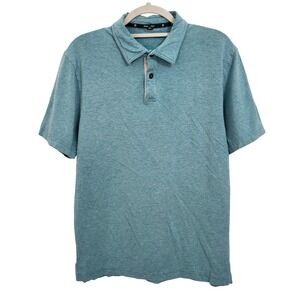 PUBLIC REC Go-To Short Sleeve Polo Shirt Medium Pima Cotton Blend Teal‎ Green